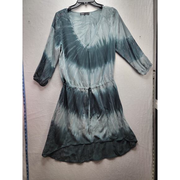 Gypsy 05 Hollywood 100% Silk Tie Dye Hi/Lo Hem Dress, Sz M NWOT - Picture 4 of 14